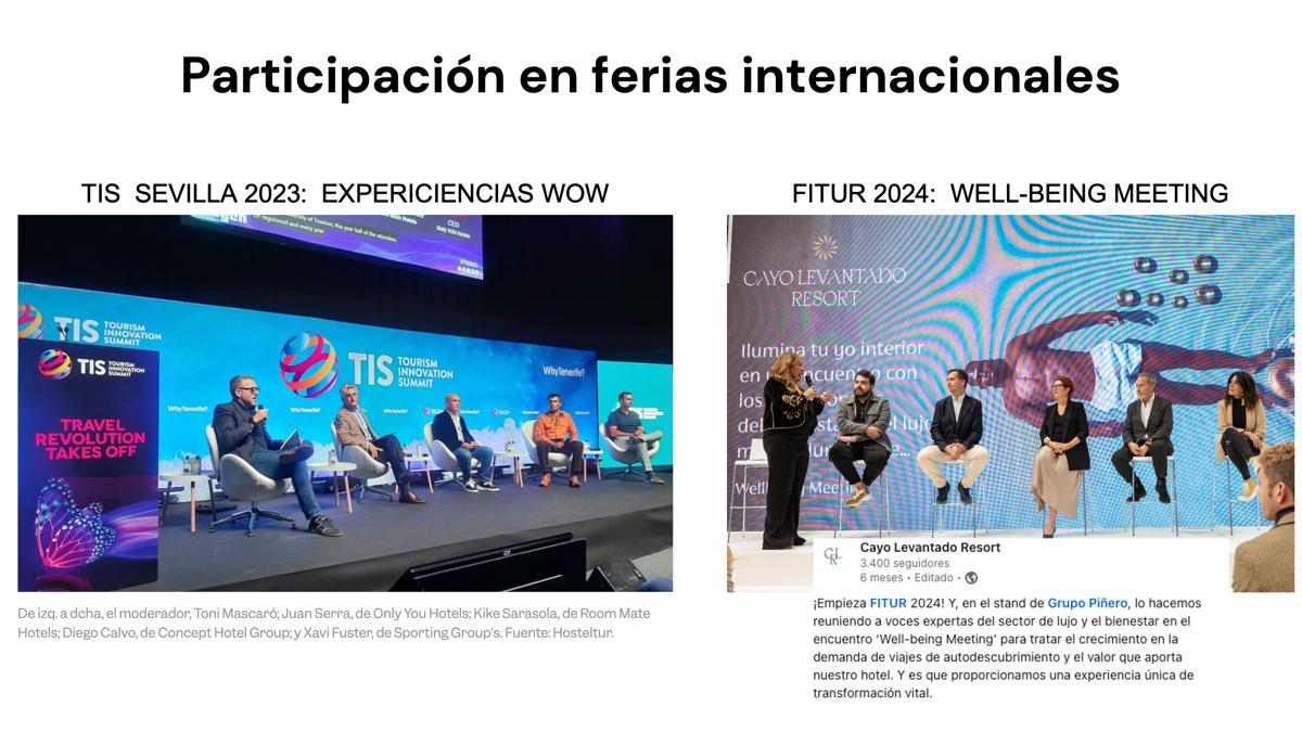 Well-being Meeting de Grupo Piñero y Cayo Levantado Resort en FITUR Madrid